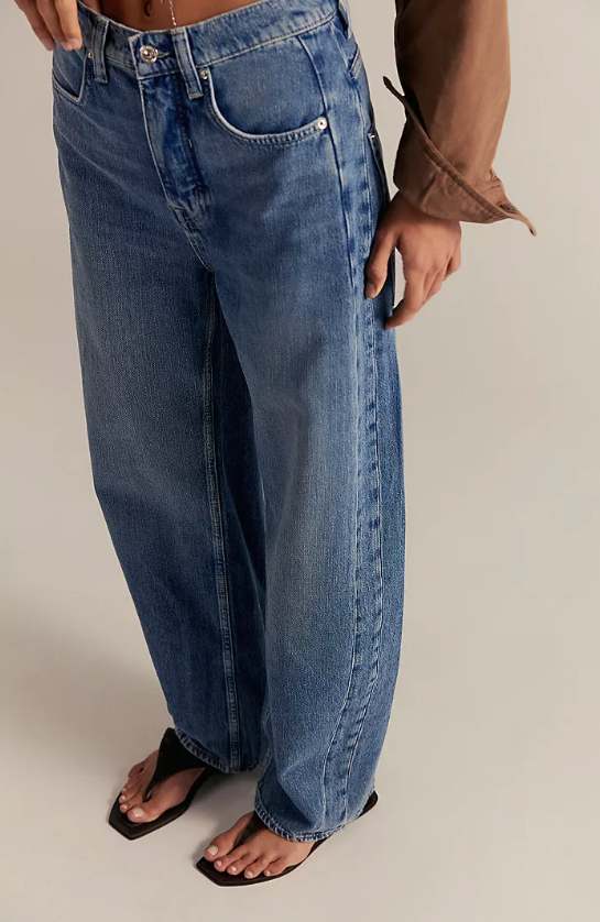 Free People Truro Baggy Puddle Jeans