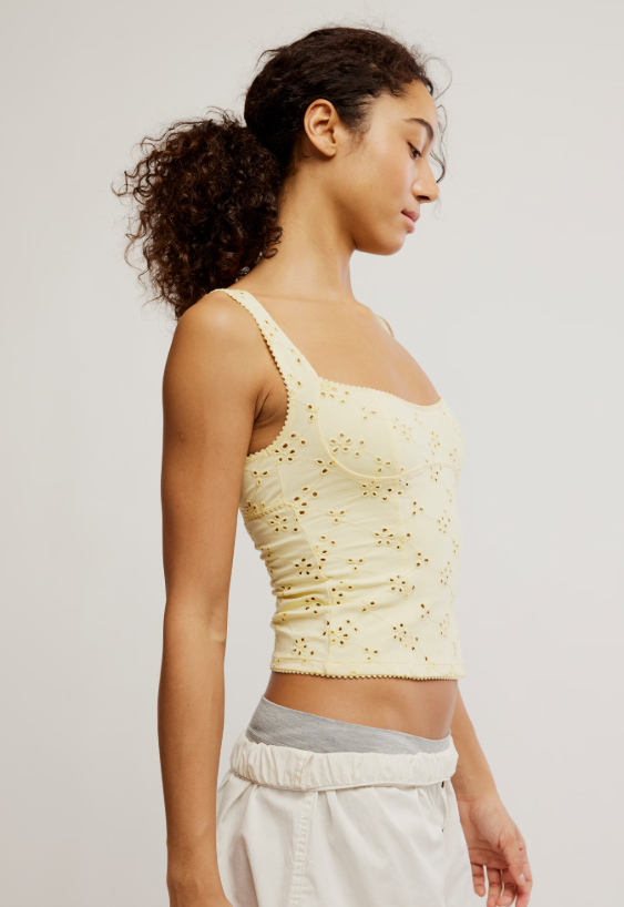 Free People Full Bloom Cotton Eyelet Cami