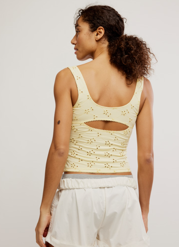 Free People Full Bloom Cotton Eyelet Cami