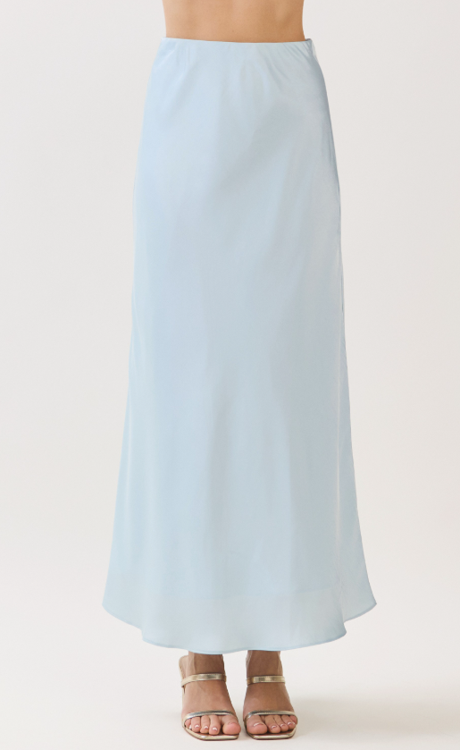Helen Satin A Line Maxi Skirt