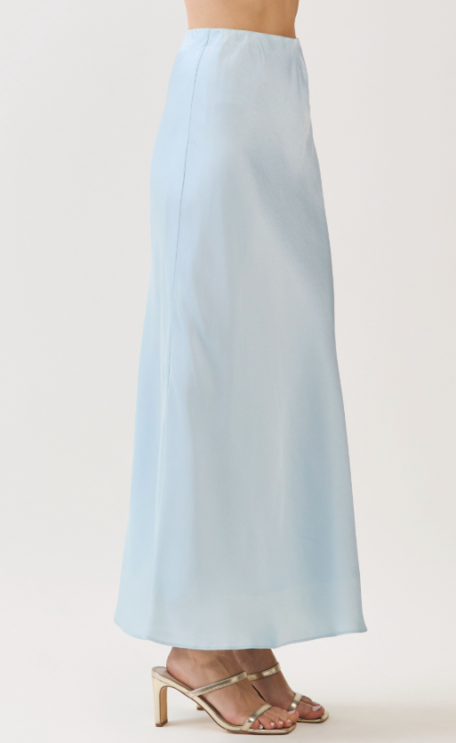 Helen Satin A Line Maxi Skirt