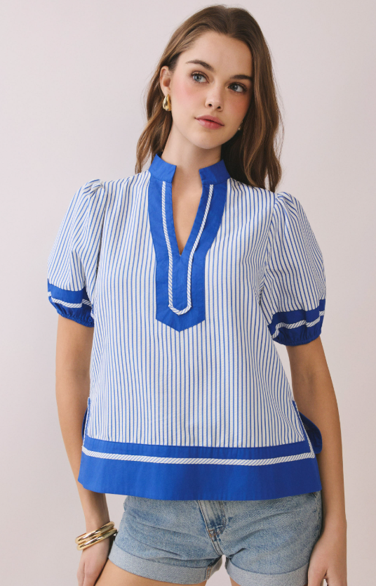 Ariya Striped Puff Sleeve Top