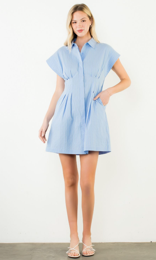 Lillis Striped Button Down Dress