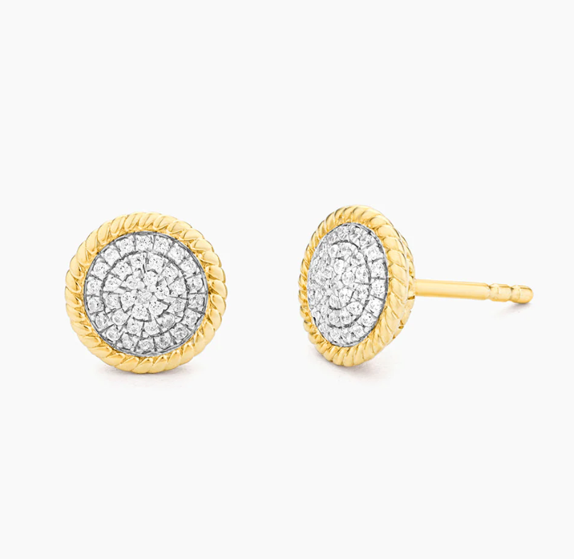 Ella Stein Circle Rope Stud Earrings