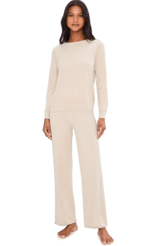 Barefoot Dreams CozyChic Ultra Lite Jersey Roll Pullover & Pant Set
