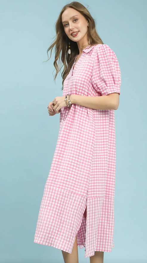 Adele Gingham Midi Dress