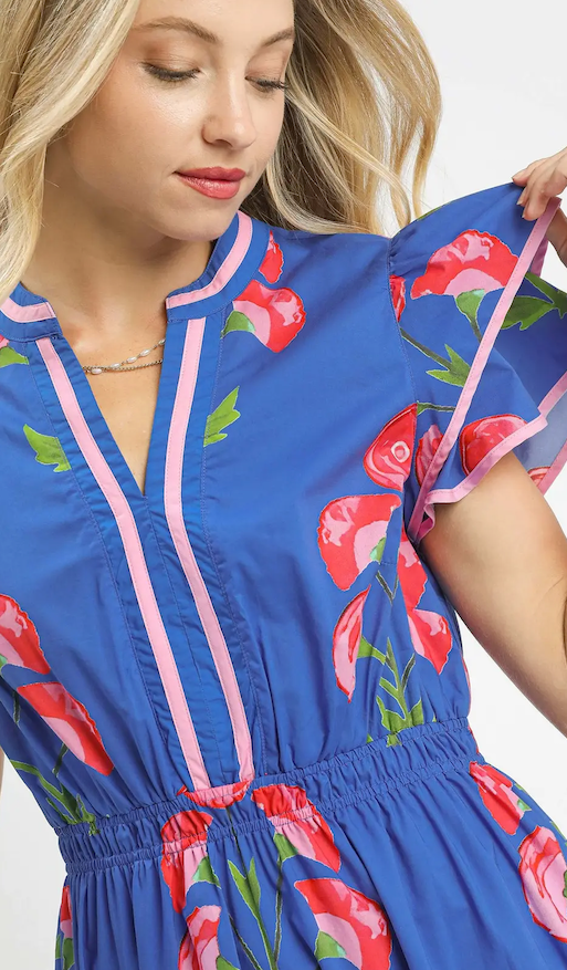 Natasha Blossom Print Midi Dress