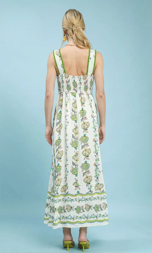 Paloma Floral Tiered Midi Dress