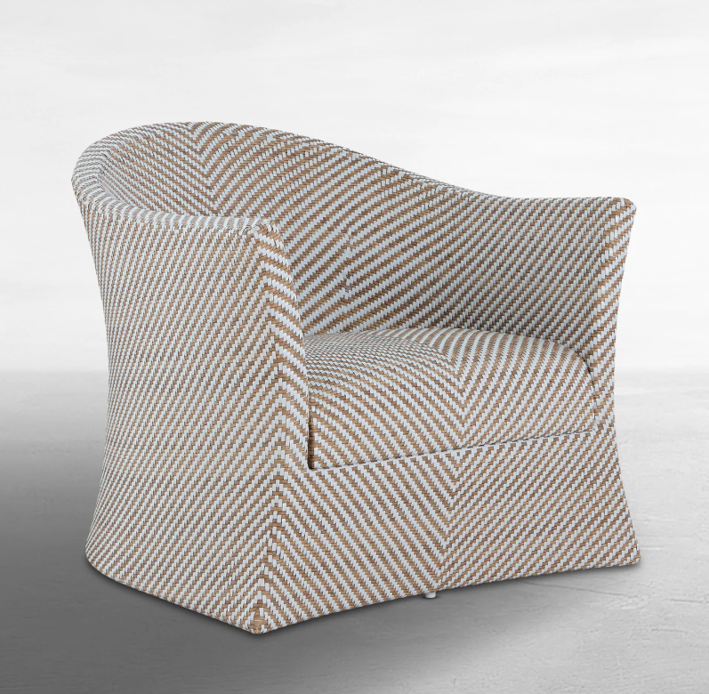 Capri Wicker Swivel Outdoor Lounge Chair