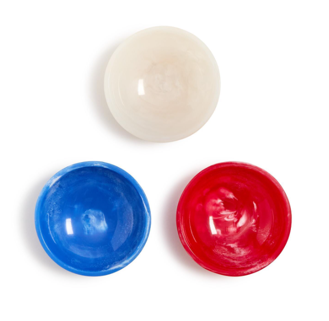 Americana Resin Dip Bowls - Set of 3