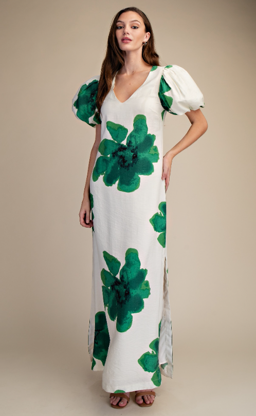 Rosalee Puff Sleeve Maxi Dress