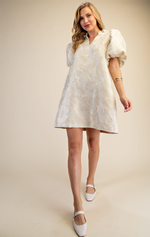 Julia Floral Puff Sleeve Mini Dress
