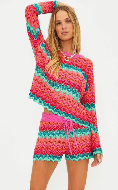 Beach Riot Balboa Short - Strawberry Ice Chevron