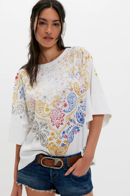 Free People Heirloom Printed Tee