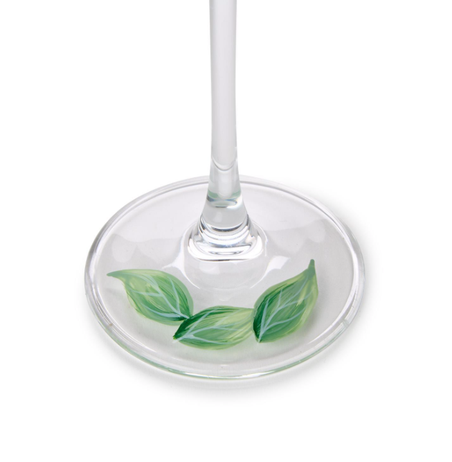 Hydrangea Hand Painted Champagne Flutes - Set of 2