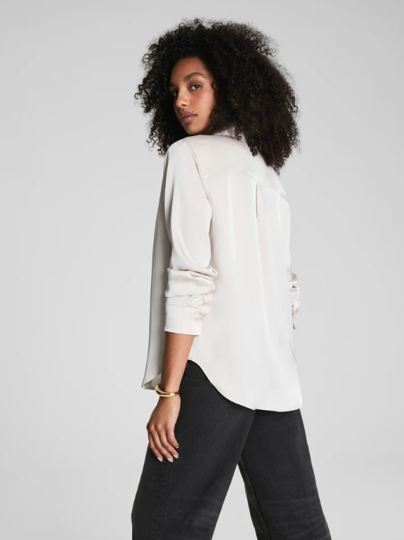 SPANX Silky Smooth Button Down - Birch