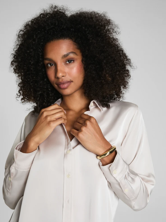 SPANX Silky Smooth Button Down - Birch