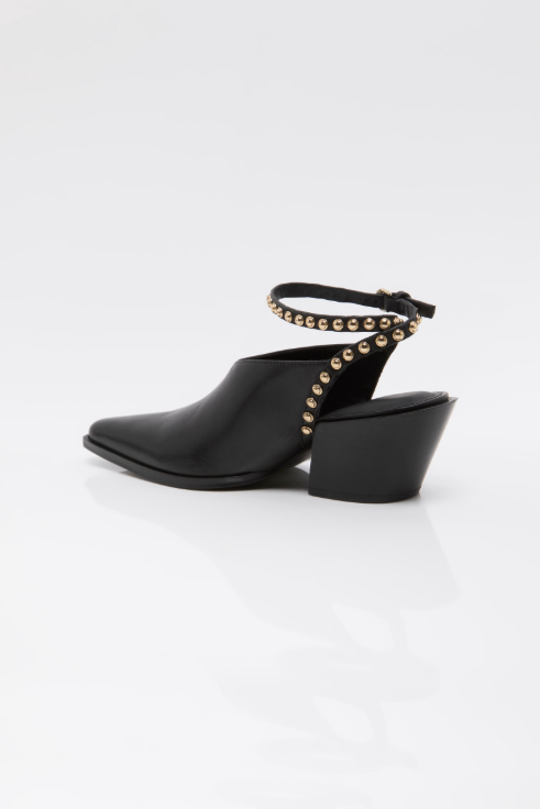 Free People Tell Me About It Studded - Black Leather