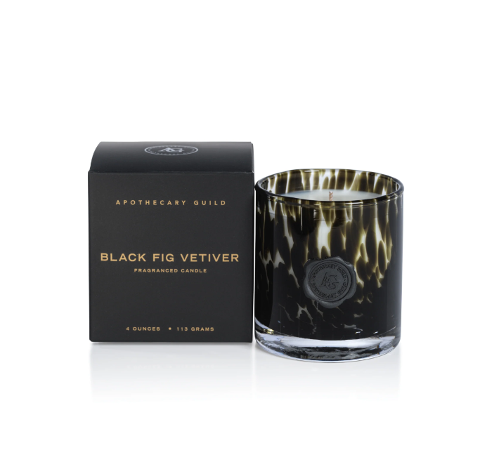 Opal Glass Candle - Black Fig Vetiver