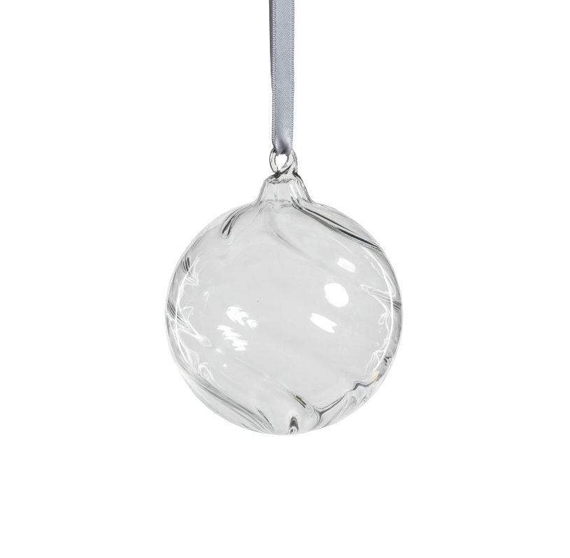 Swirl Blown Glass Ornament