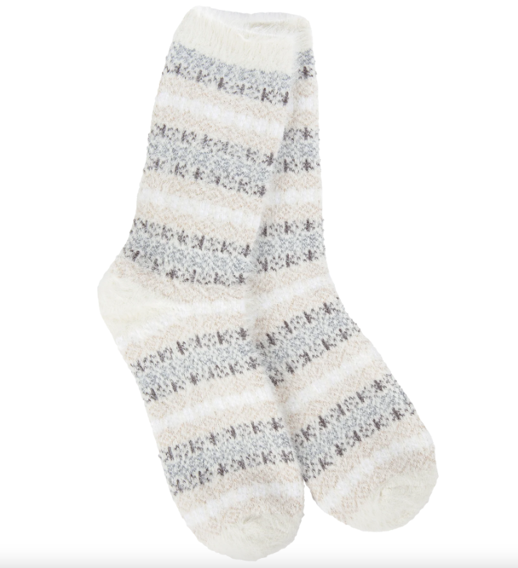 Holiday Feather Multi Stripe Crew - World's Softest