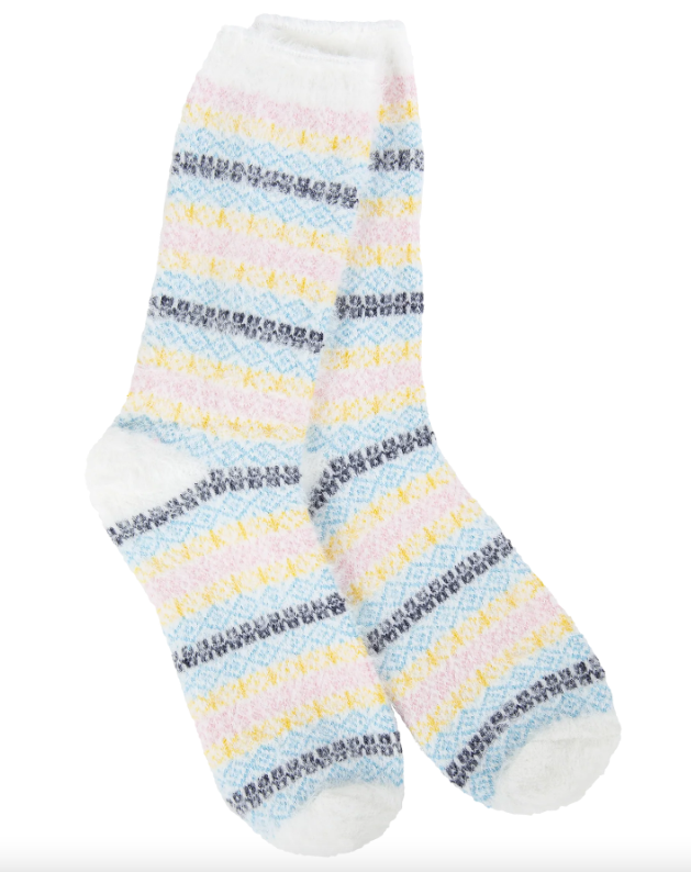 Holiday Feather Multi Stripe Crew - World's Softest