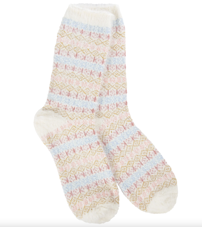 Holiday Feather Multi Stripe Crew - World's Softest
