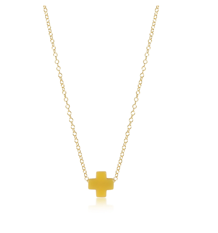 E Newton 16" Necklace Gold - Signature Cross