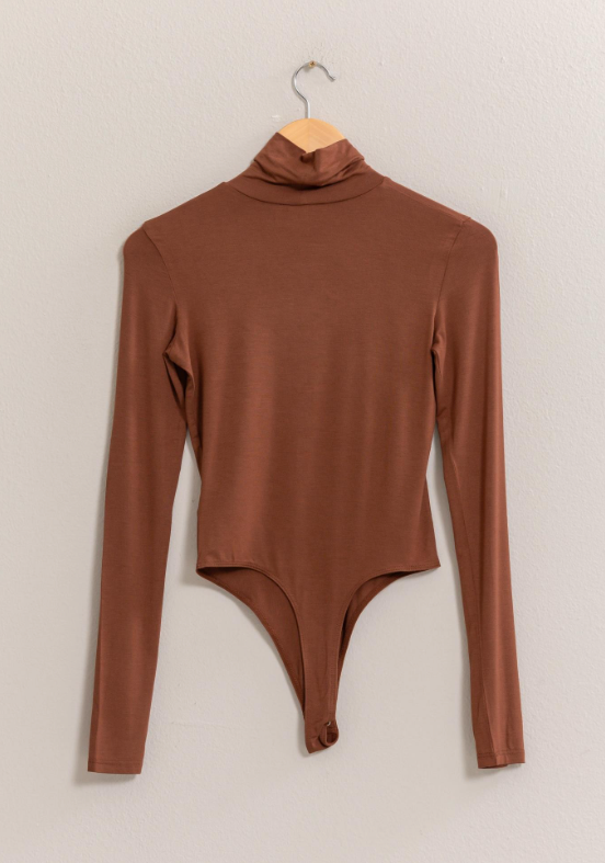 Mackenzie Turtleneck Long Sleeve Bodysuit - Final Sale 30% off in cart