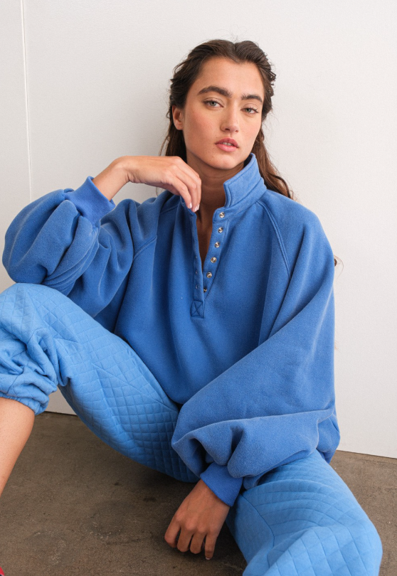 Piper Snap Button Collared Sweatshirt