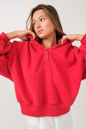 Piper Snap Button Collared Sweatshirt