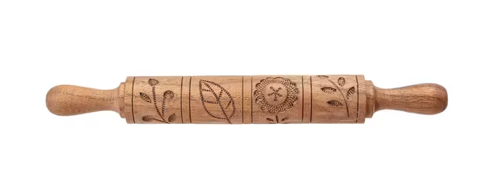 Hand Carved Wood Rolling Pin