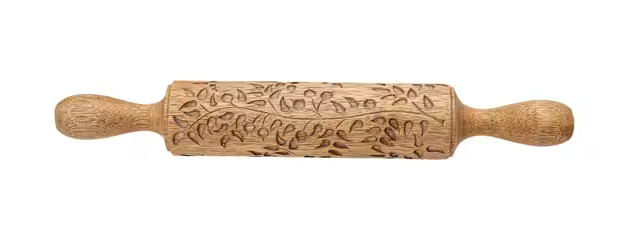 Hand Carved Wood Rolling Pin