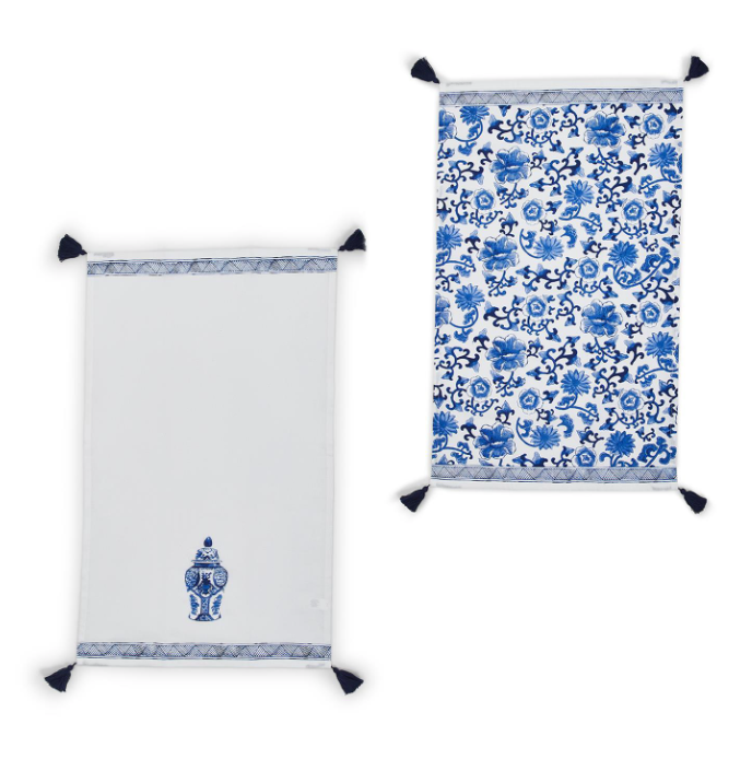 Chinoiserie Decorative Dish Towels - Set of 2