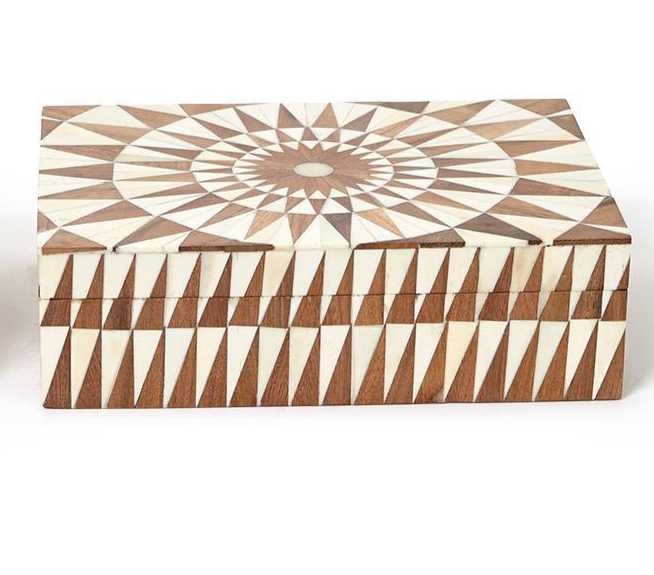 Inlaid Bone Hinged Box