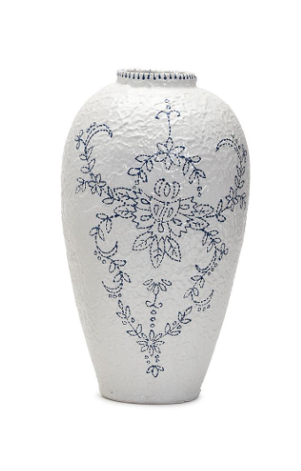 Mykonos Blue and White Vase