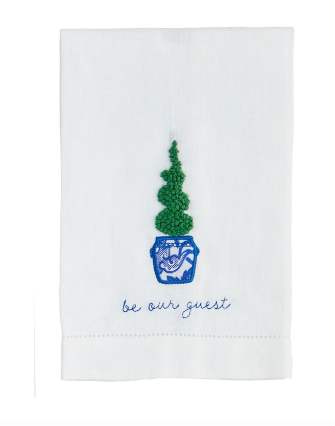 French Knot Embroidery Towel