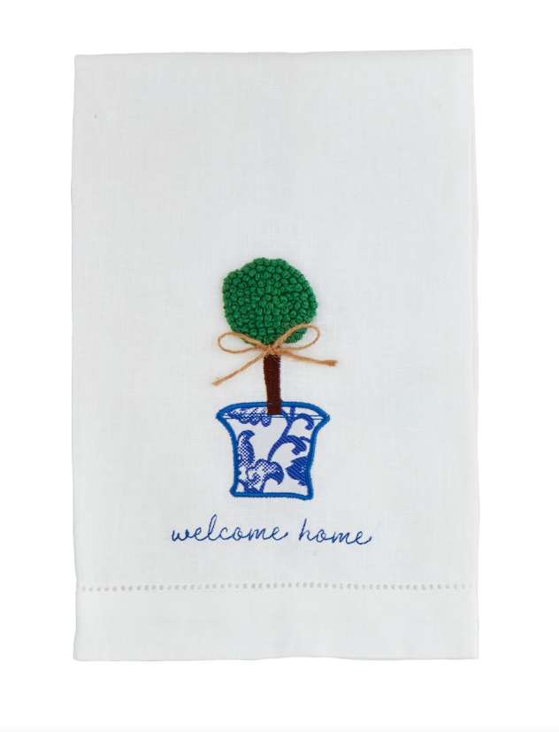French Knot Embroidery Towel