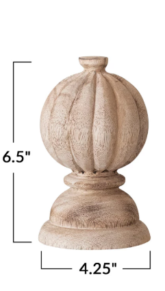 Hand-Carved Decorative Wood Finials