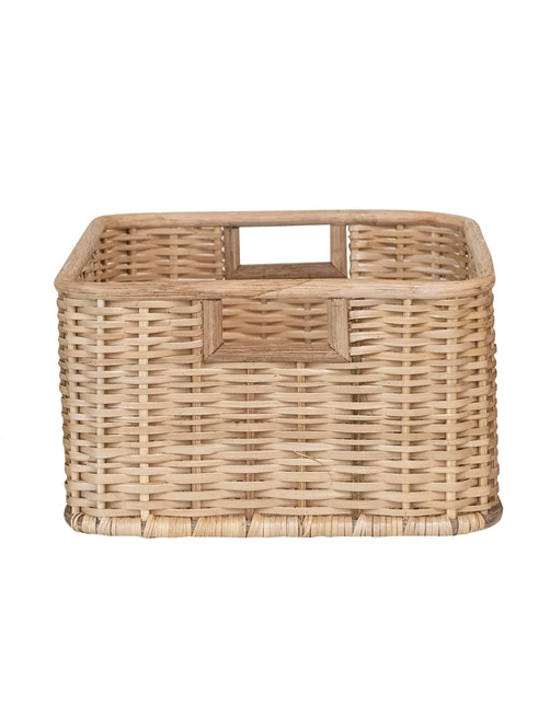 Palm & Rattan Baskets w/ Handles