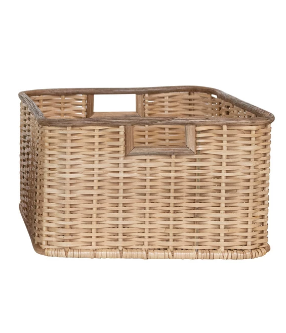 Palm & Rattan Baskets w/ Handles