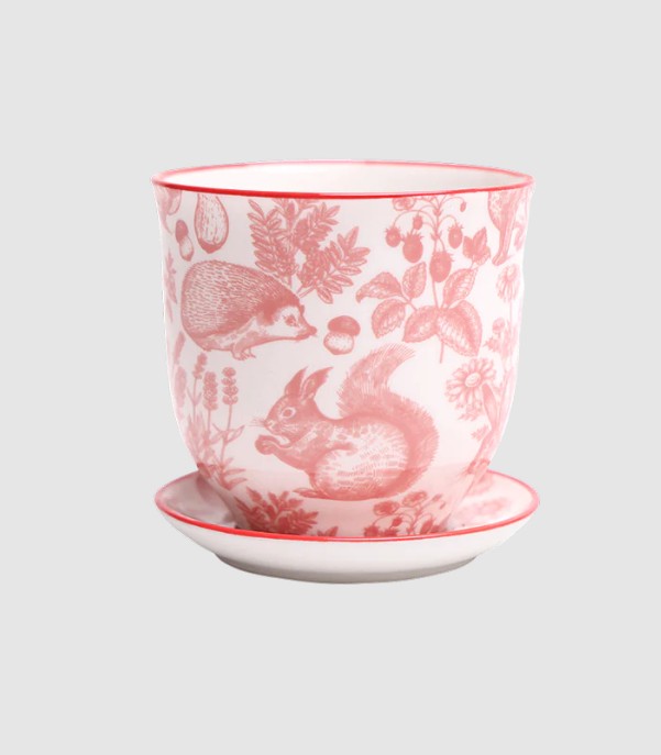 Liberte Porcelain Pot And Saucer Set