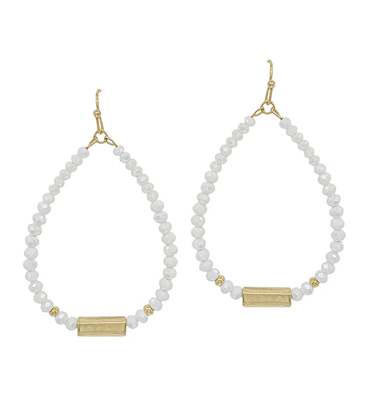 Bar Accent Teardrop Earring