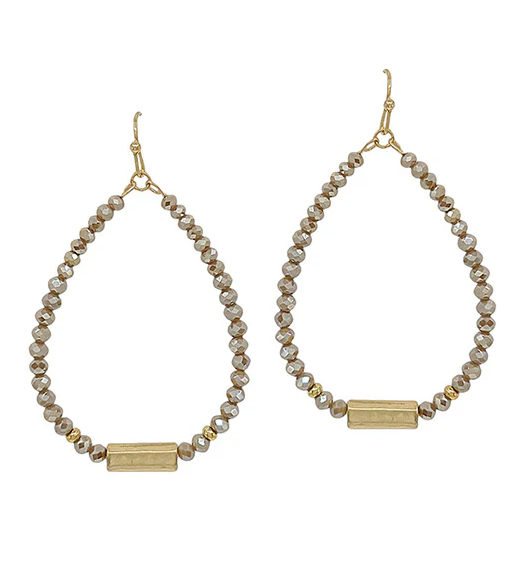 Bar Accent Teardrop Earring