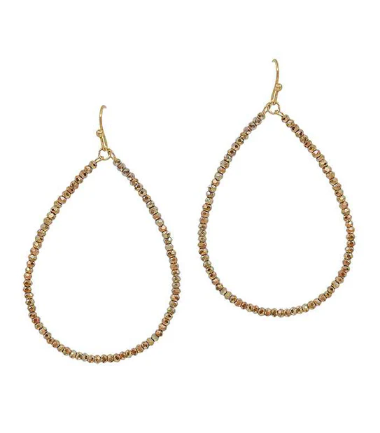 Beaded Teardrop Earring
