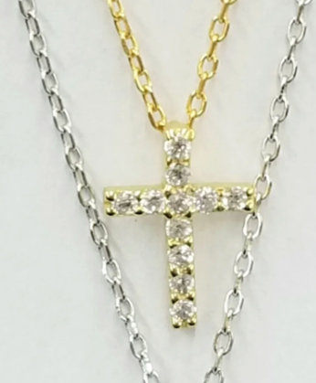The Everyday CZ Pave Cross Necklace