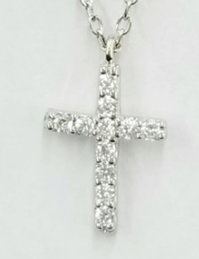The Everyday CZ Pave Cross Necklace