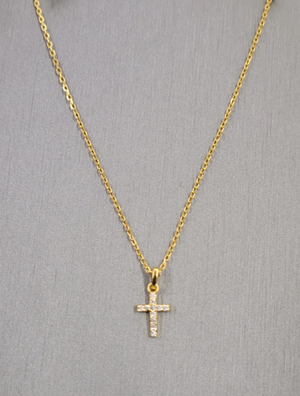 The Everyday CZ Pave Cross Necklace
