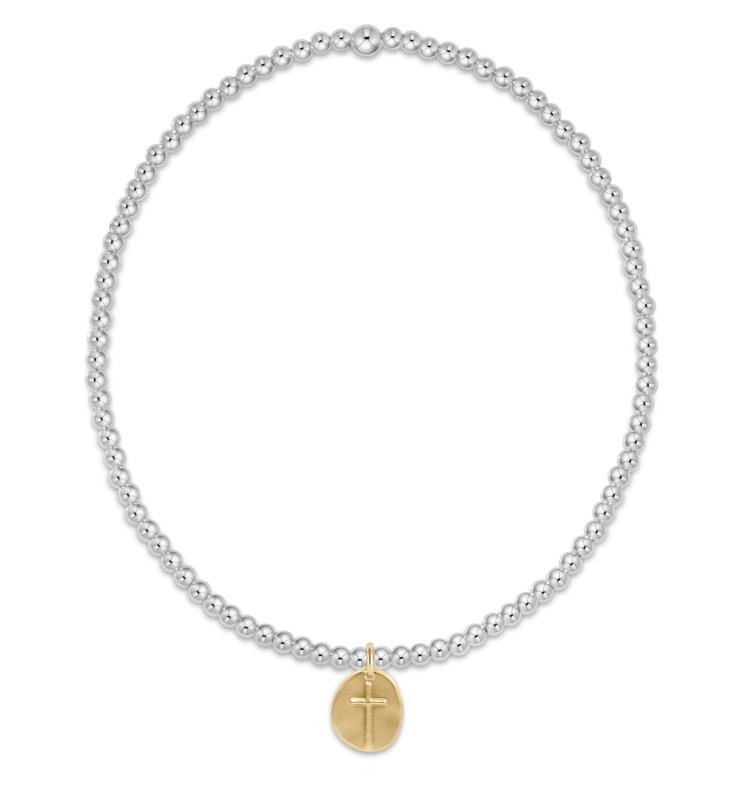 E Newton Classic Gold Bracelet - Inspire Charm Mixed Metal