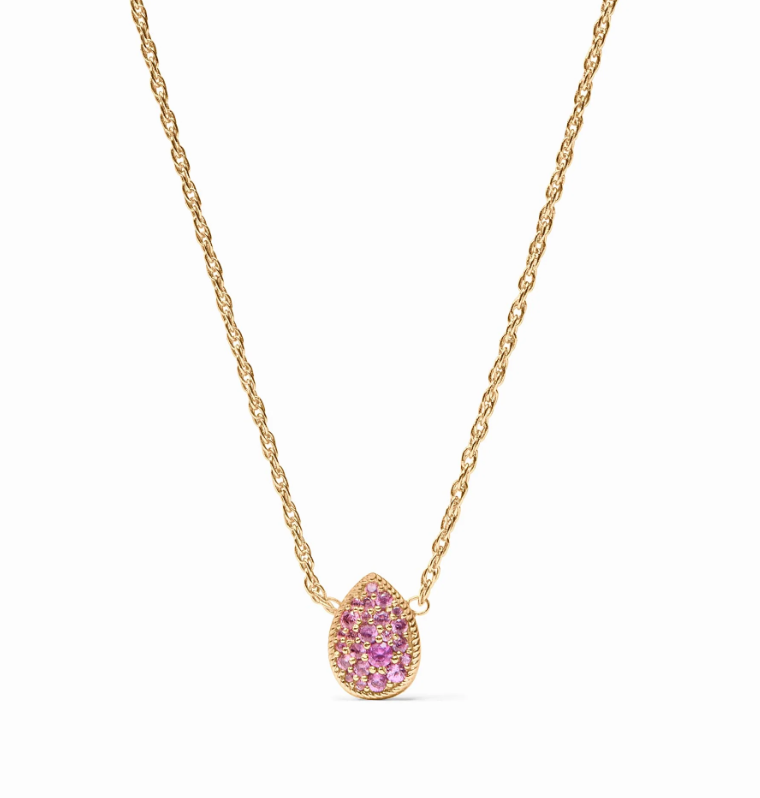Julie Vos Birthstone Teardrop Delicate Necklace